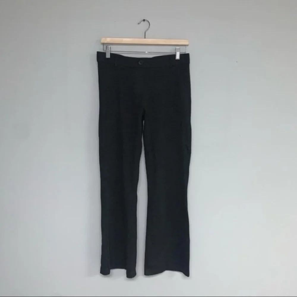 Betabrand Boot-Cut Dress Pants Size Medium Petite Charcoal Grey‎ Stretch NWOT